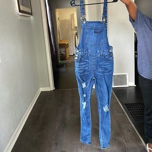 Jeans WOMENS BLUE DENIM OVERALLS